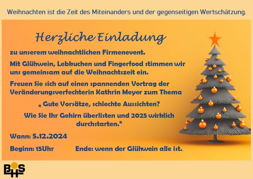 SAVE THE DATE – Weihnachtsveranstaltung